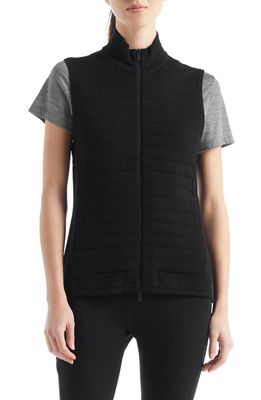 Icebreaker ZoneKnit&trade; Insulated Merino Wool Sweater Vest in Black