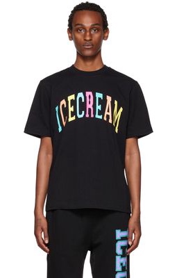 ICECREAM Black College T-Shirt