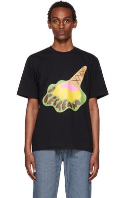 ICECREAM Black Dropped Cone T-Shirt