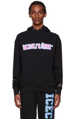 ICECREAM Black Printed Hoodie