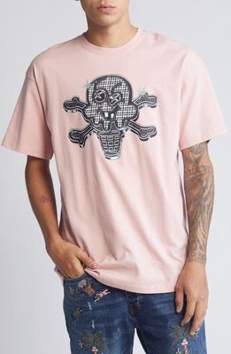 ICECREAM Cart Cotton Graphic T-Shirt in Silver Pink