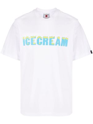 ICECREAM Drippy logo-print T-shirt - White