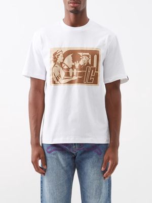 Icecream - Drive Through-print Cotton T-shirt - Mens - White