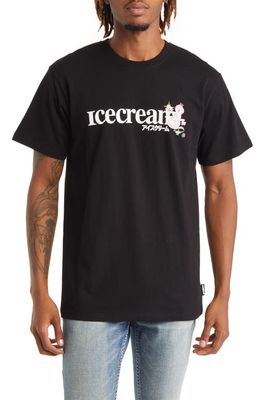 Icecream Genie Graphic Tee in Black