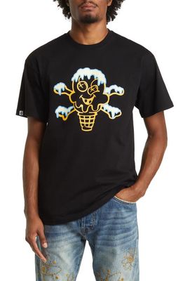 ICECREAM Iceberg Cotton Graphic T-Shirt in Black