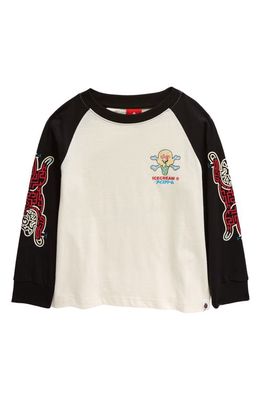 ICECREAM Kids' Collect Them All Long Sleeve Graphic T-Shirt in Whisper White
