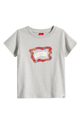 ICECREAM Kids' Flag Cotton Graphic T-Shirt in Heather Grey