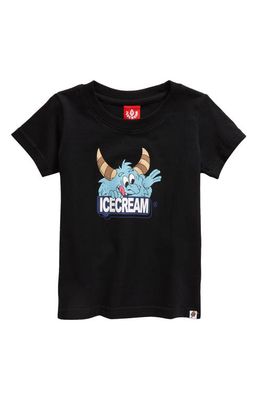 ICECREAM Kids' Monster Cotton Graphic T-Shirt in Black