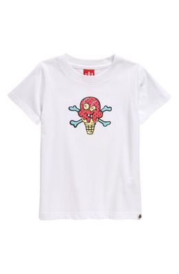 ICECREAM Kids' Strawberry Cotton Graphic T-Shirt in White