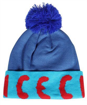 Icecream Knitted Wool Beanie With Pom-pom