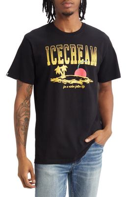 ICECREAM Life Graphic T-Shirt in Black