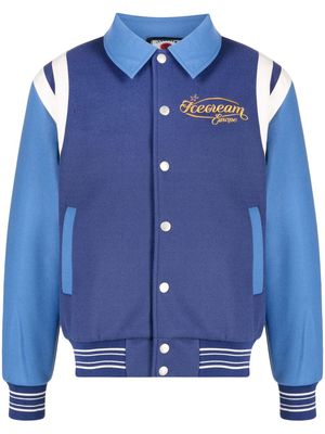 ICECREAM logo-embroidered bomber jacket - Blue