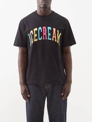 Icecream - Logo-print Cotton-jersey T-shirt - Mens - Black