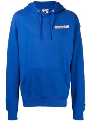 ICECREAM logo-print long-sleeve hoodie - Blue
