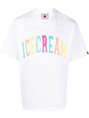 ICECREAM logo-print short-sleeve T-shirt - White