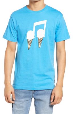 ICECREAM Men's Music Is the Answer Graphic Tee in Malibu Blue