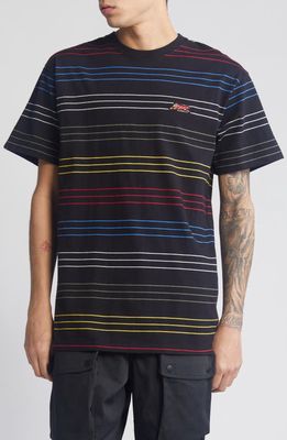 ICECREAM New Jersey Stripe Cotton T-Shirt in Black