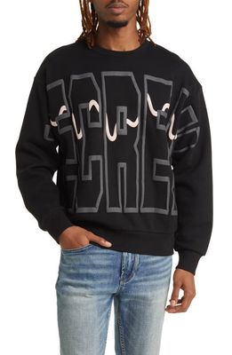 ICECREAM Pow Graphic Crewneck Sweatshirt in Black