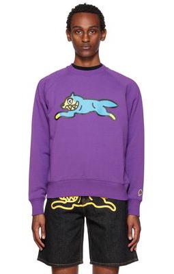 ICECREAM Purple Running Dog Sweatshirt