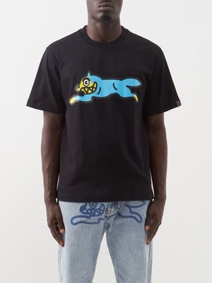 Icecream - Running Dog-print Cotton-jersey T-shirt - Mens - Black