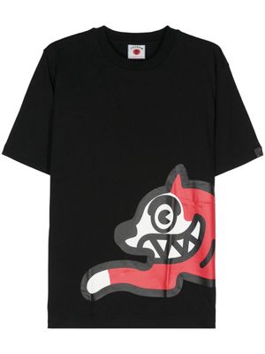 ICECREAM running dog-print cotton T-shirt - Black