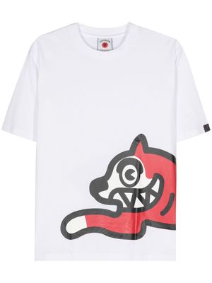 ICECREAM running dog-print cotton T-shirt - White