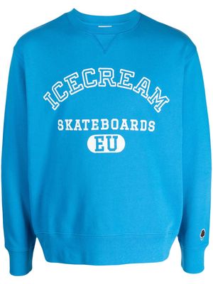 ICECREAM Skateboards logo-print sweatshirt - Blue