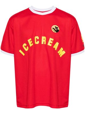 ICECREAM Soccer logo-patch T-shirt - Red