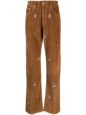 ICECREAM straight-leg corduroy trousers - Brown