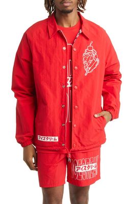 ICECREAM Vivid Reversible Jacket in True Red