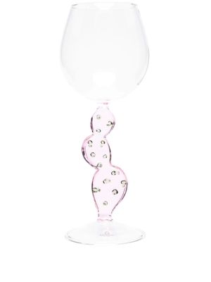 Ichendorf Milano cactus-motif asymmetric wine glass - Pink