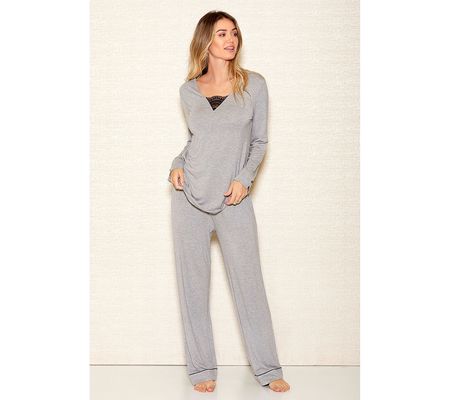 iCollection Modal Long Sleeve Top & Pants Loung e Set