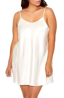 iCollection Satin Chemise in Ivory