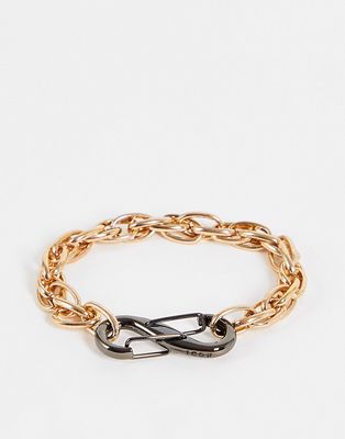 Icon Brand interlocking chain bracelet in gold