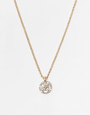 Icon Brand ivy league club coin necklace in gold