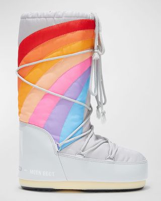 Icon Rainbow Lace-Up Snow Boots