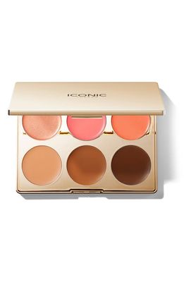 ICONIC LONDON Multi-Use Cream Blush, Bronze & Highlight Palette 