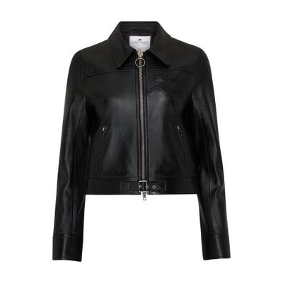 Iconic zipped leather jacket