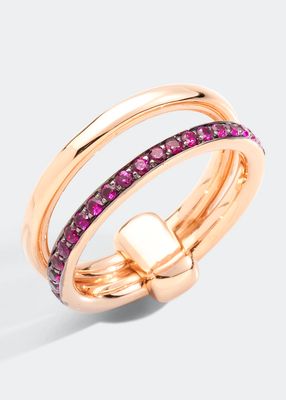 Iconica 18k Rose Gold Ruby Ring