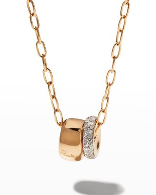 Iconica Pendant Necklace in Rose Gold, 17.3"/44cm