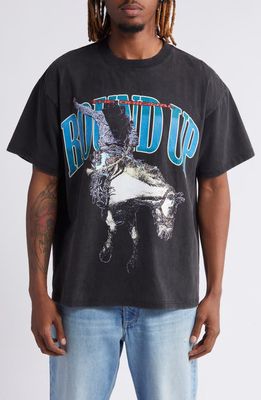 ID Supply Co Get Back On Graphic T-Shirt in Washed Black 