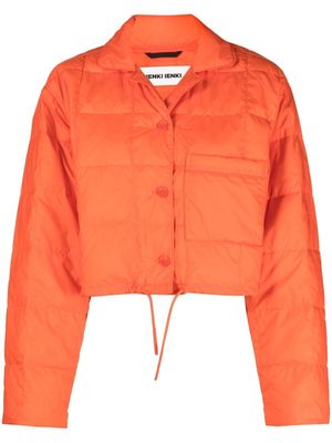 Ienki Ienki quilted button-up cropped jacket - Orange