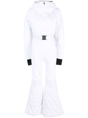 Ienki Ienki stand-up collar padded-design ski jumpsuit - White
