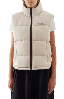 iets frans Emily Hooded Puffer Vest in Neutral