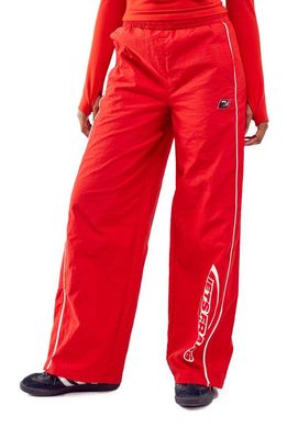 iets frans Icon Wide Leg Track Pants in Red