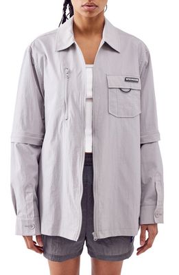 iets frans If Convertible Nylon Shirt Jacket in Silver