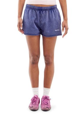 Iets Frans Mini Cotton Jogger Shorts in Denim Navy