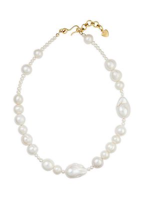 Iggy 24K-Gold-Plated & Freshwater Pearl Necklace