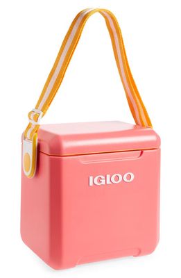 IGLOO Cotton Candy Tagalong 11-Quart Cooler in Pink/Orange