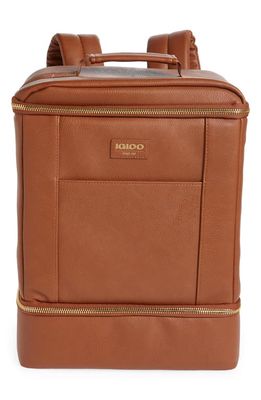 IGLOO Luxe Insulated Dual Compartment Backpack in Cognac